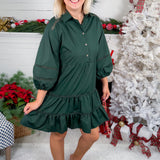 Mistletoe Pine Mini Dress Entro