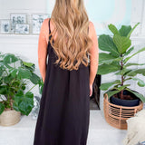 Moffitt Black Cami Gauze Maxi Dress BOBI
