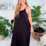 Moffitt Black Cami Gauze Maxi Dress BOBI