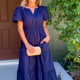 Molly Navy Blue Maxi Dress Molly Bracken