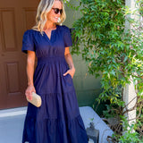 Molly Navy Blue Maxi Dress Molly Bracken
