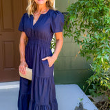 Molly Navy Blue Maxi Dress Molly Bracken