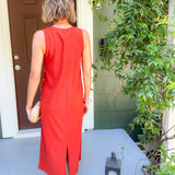 Myrtle Rust Gold Studded Maxi Dress Entro