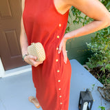 Myrtle Rust Gold Studded Maxi Dress Entro