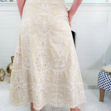 Neva Cobbleston Eyelet Maxi Skirt SEDGE