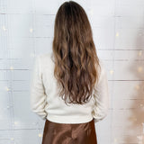 Nilda Ivory Beaded Cardigan Sweater Lucy Paris