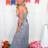 Nova Navy + White Striped Dress PINCH
