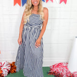Nova Navy + White Striped Dress PINCH