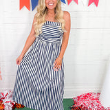 Nova Navy + White Striped Dress PINCH