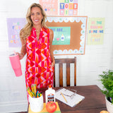 Ocean View Pink Crush Mosaic Long Tunic Dress Printfresh