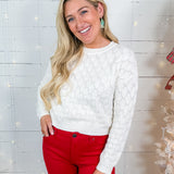 Passion Ivory Textured Sweater Pinch