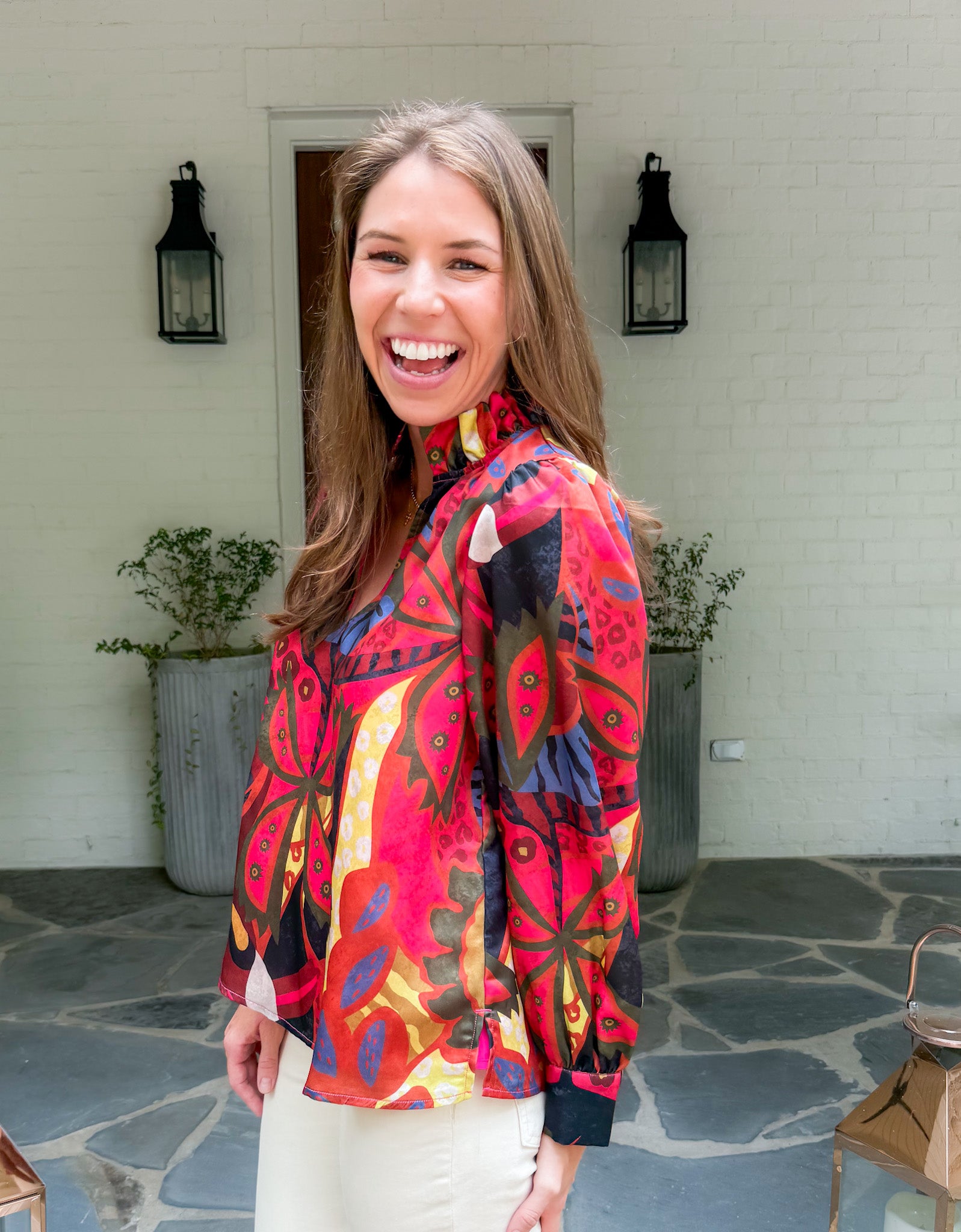 Phoebe Jungle Floral Top Alden Adair