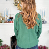 Polly Fall Green Cozy Sweater PINCH