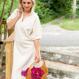 Poppy Sandstone Cheetah Quilted Jacquard Maxi Dress Emily McCarthy