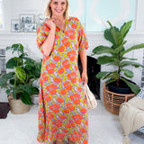 Poppy Silk Citrus Grove Maxi Dress Emily Mccarthy