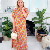 Poppy Silk Citrus Grove Maxi Dress Emily Mccarthy