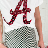 Queen of Sparkles Alabama Sequin Flower Tee