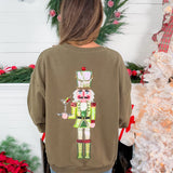 Queen of Sparkles Olive Green Martini Server Nutcracker Sweatshirt