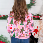 Queen of Sparkles Pink Christmas Icons Sweatshirt