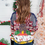 Queen of Sparkles Sequin Rockefeller Center at Christmas Sweatshirt