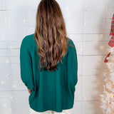 Radcliffe Green + Red Plaid Placket Top Entro