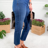 Reese Attain High Rise Fab Ab Straight Leg Jean KUT