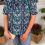 Ren Navy Gossamer Wings Top Mary Square