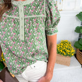 Rosie Evergreen + Floral Top Entro