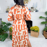Samantha Camel Mix Midi Dress