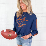 Sarah Navy Fearless + True Jeweled Sweatshirt Mary Square
