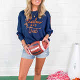 Sarah Navy Fearless + True Jeweled Sweatshirt Mary Square
