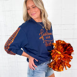 Sarah Navy Fearless + True Jeweled Sweatshirt Mary Square