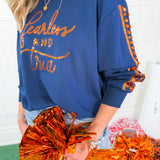 Sarah Navy Fearless + True Jeweled Sweatshirt Mary Square