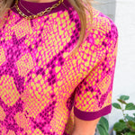 Scout PInk + Neon Serpent Sweater Dress Alden Adair