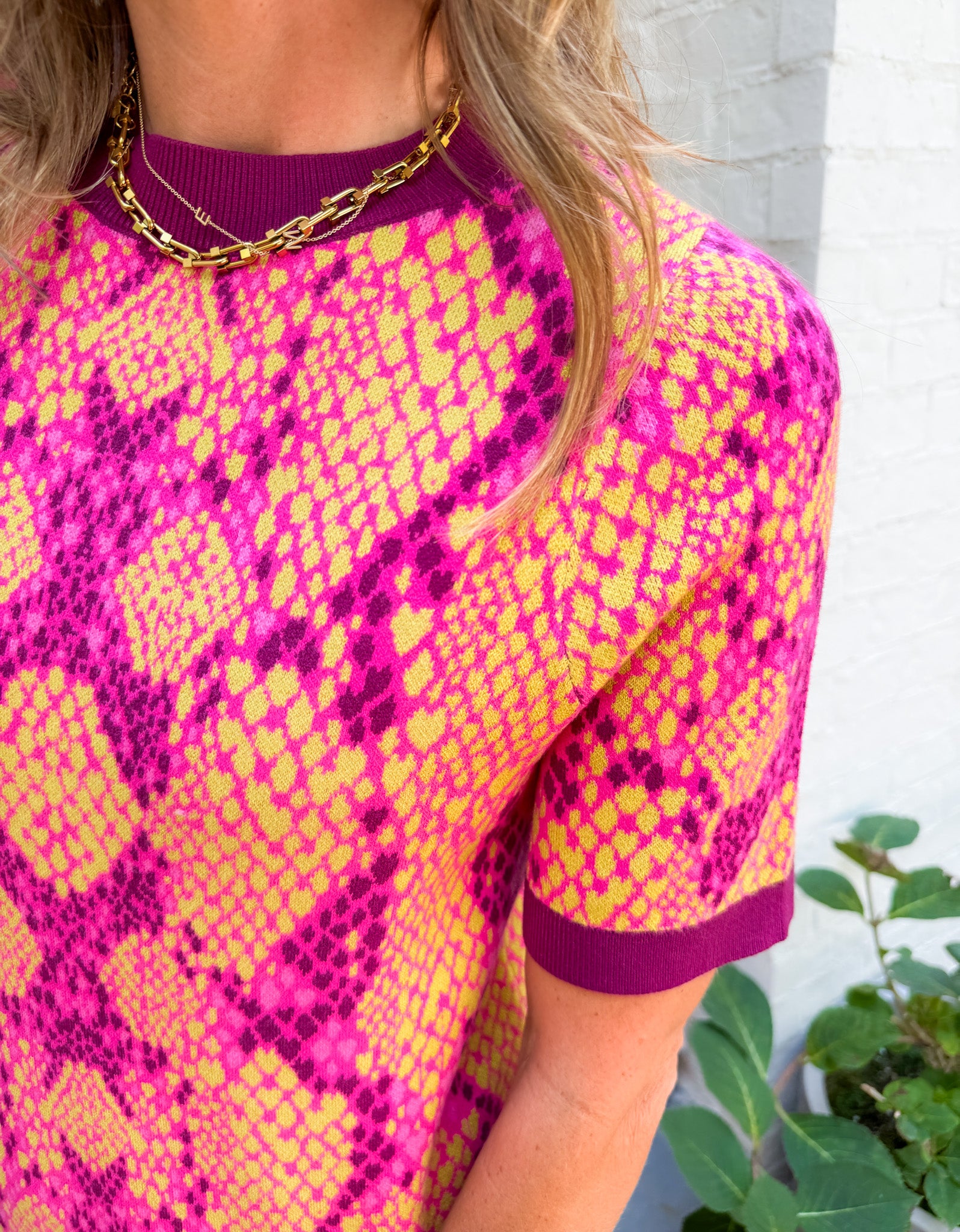 Scout PInk + Neon Serpent Sweater Dress Alden Adair