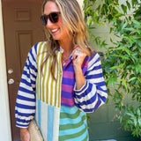 Sienna Salute to Stripes Midi Dress Briton Court