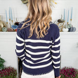 Skipper Navy Striped Sweater Staccato