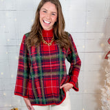 Tallulah Red Tartan Plaid Sweater Entro