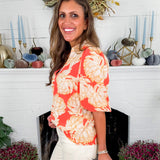 Tamryn Fall Floral Fire Top Mary Square
