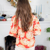 Tamryn Fall Floral Fire Top Mary Square