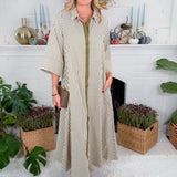 Tankersley Olive Stripe Maxi Dress Entro