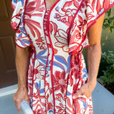 Timbarge Red Bean Maxi Dress Entro