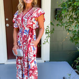 Timbarge Red Bean Maxi Dress Entro