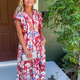 Timbarge Red Bean Maxi Dress Entro