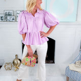 Velma Lavender Breeze Top Meet Me in Santorini