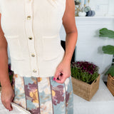 Whipple Ivory Textured Sweater Vest Velvet Heart