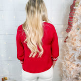Xonnie Crimson Popover Top Naked Zebra