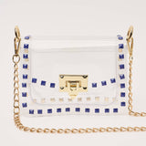 The Jackie in Blue Clear Handbag