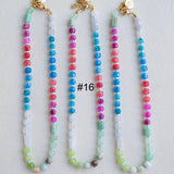 Colorful Beaded Gemstone Candy Necklace