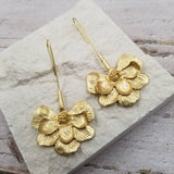 Blooming Flower Gold Earrings